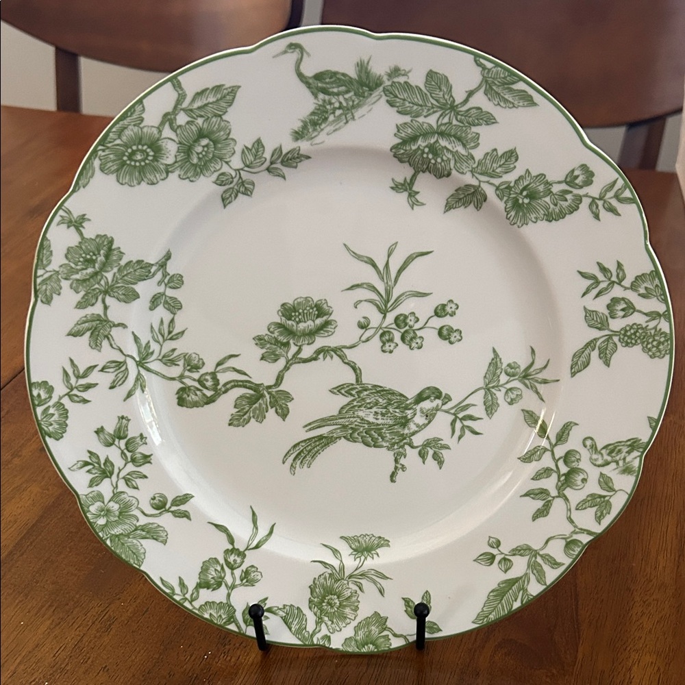 Bernardaud Green Floral Dinner Plate